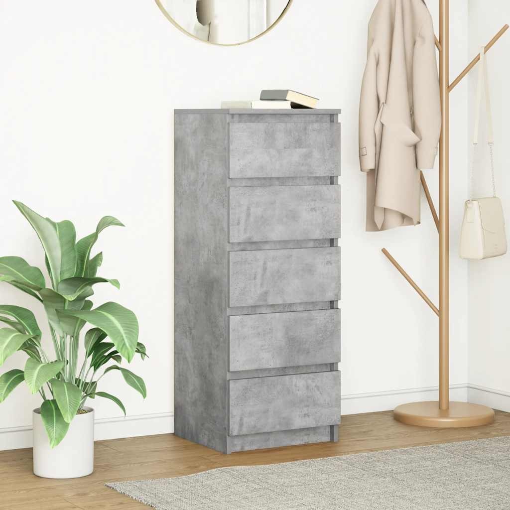 VidaXL Dressoir met lades 37,5x35x99 cm spaanplaat betongrijs