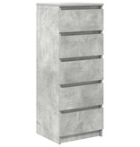 VidaXL Dressoir met lades 37,5x35x99 cm spaanplaat betongrijs