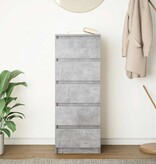 VidaXL Dressoir met lades 37,5x35x99 cm spaanplaat betongrijs