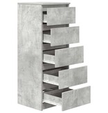 VidaXL Dressoir met lades 37,5x35x99 cm spaanplaat betongrijs