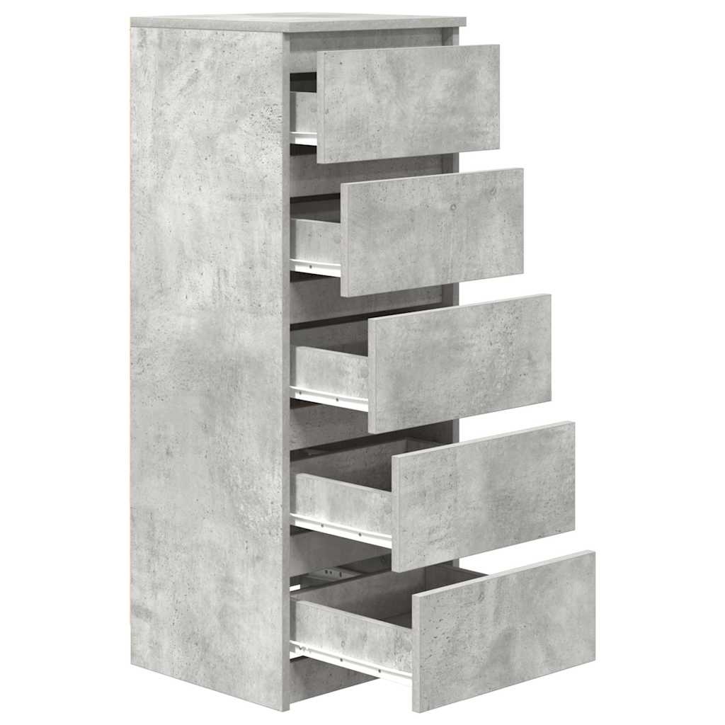 VidaXL Dressoir met lades 37,5x35x99 cm spaanplaat betongrijs