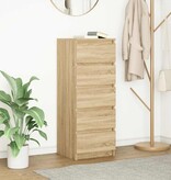 VidaXL Dressoir met lades 37,5x35x99 cm spaanplaat sonoma eikenkleurig