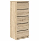 VidaXL Dressoir met lades 37,5x35x99 cm spaanplaat sonoma eikenkleurig