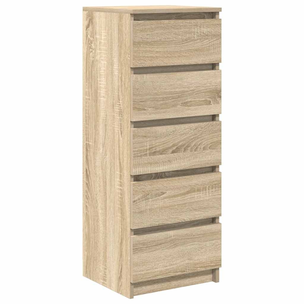 VidaXL Dressoir met lades 37,5x35x99 cm spaanplaat sonoma eikenkleurig