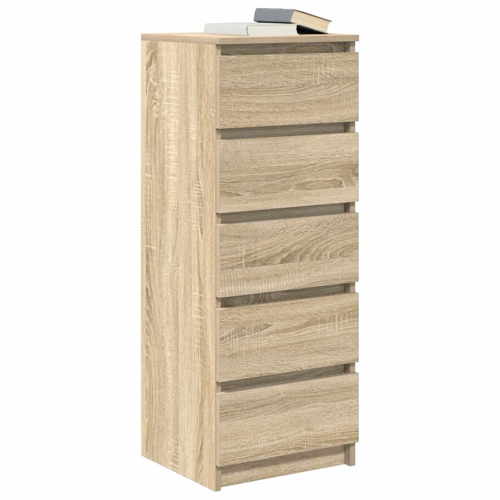 VidaXL Dressoir met lades 37,5x35x99 cm spaanplaat sonoma eikenkleurig
