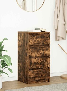 VidaXL Dressoir 37,5x35x76 cm bewerkt hout gerookt eikenkleurig