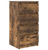 VidaXL Dressoir 37,5x35x76 cm bewerkt hout gerookt eikenkleurig