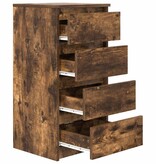 VidaXL Dressoir 37,5x35x76 cm bewerkt hout gerookt eikenkleurig