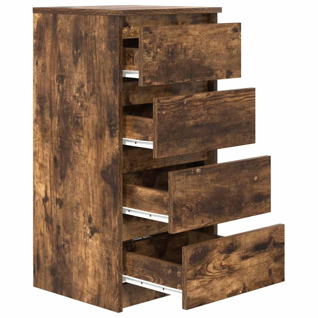 VidaXL Dressoir 37,5x35x76 cm bewerkt hout gerookt eikenkleurig