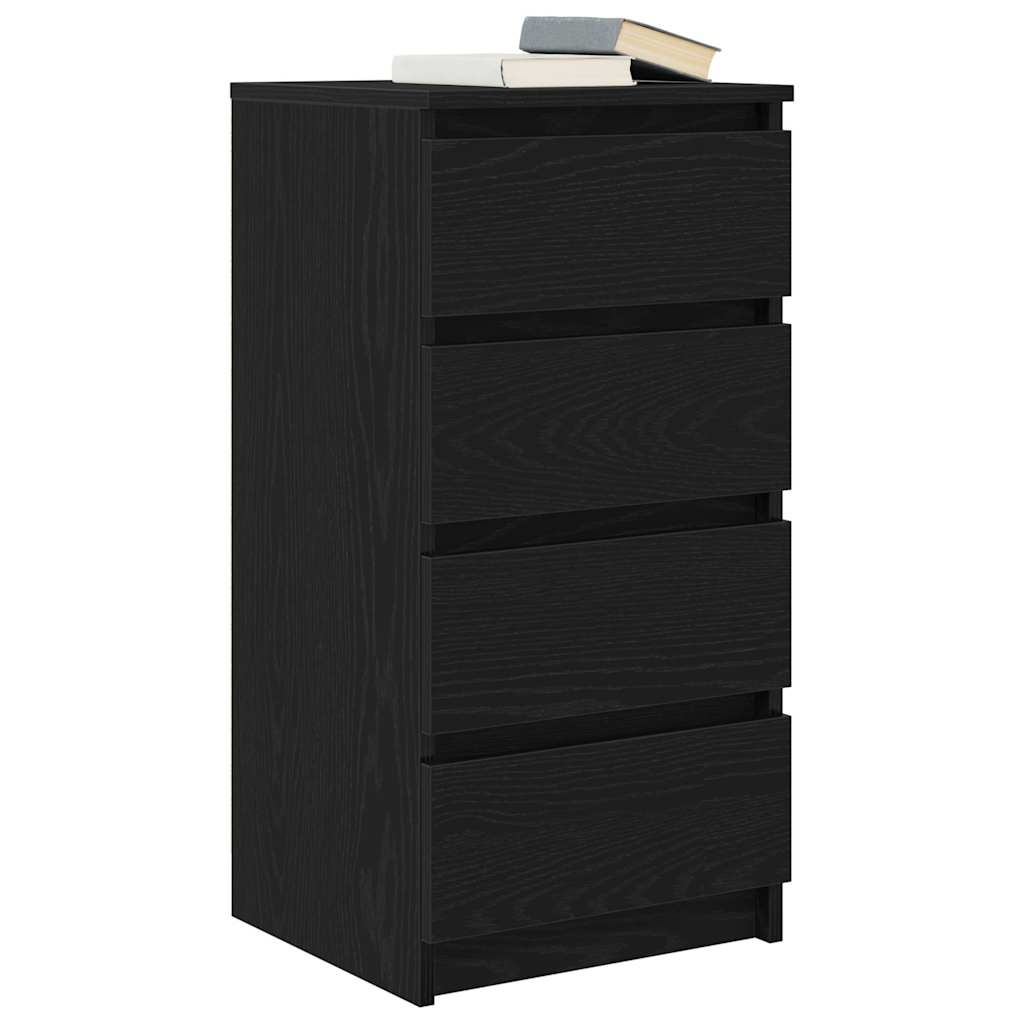 VidaXL Dressoir 37,5x35x76 cm spaanplaat zwart eikenkleurig