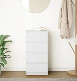 VidaXL Dressoir 37,5x35x76 cm bewerkt hout wit