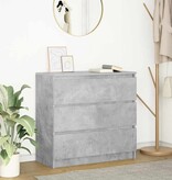 VidaXL Dressoir 80x35x76 cm spaanplaat betongrijs