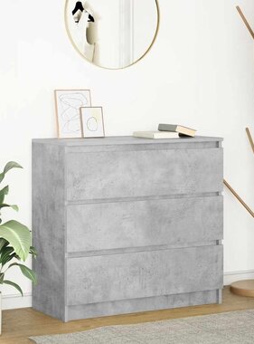 VidaXL Dressoir 80x35x76 cm spaanplaat betongrijs