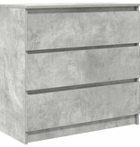 VidaXL Dressoir 80x35x76 cm spaanplaat betongrijs