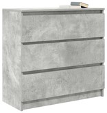 VidaXL Dressoir 80x35x76 cm spaanplaat betongrijs