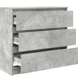 VidaXL Dressoir 80x35x76 cm spaanplaat betongrijs