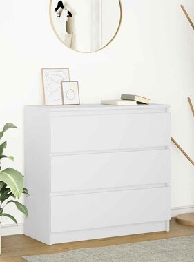 VidaXL Dressoir 80x35x76 cm spaanplaat wit