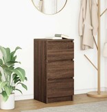 VidaXL Dressoir 37,5x35x76 cm bewerkt hout bruin eikenkleurig