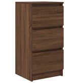 VidaXL Dressoir 37,5x35x76 cm bewerkt hout bruin eikenkleurig