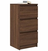 VidaXL Dressoir 37,5x35x76 cm bewerkt hout bruin eikenkleurig