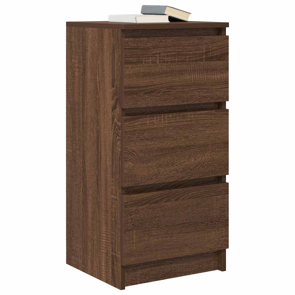 VidaXL Dressoir 37,5x35x76 cm bewerkt hout bruin eikenkleurig