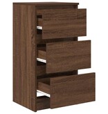 VidaXL Dressoir 37,5x35x76 cm bewerkt hout bruin eikenkleurig