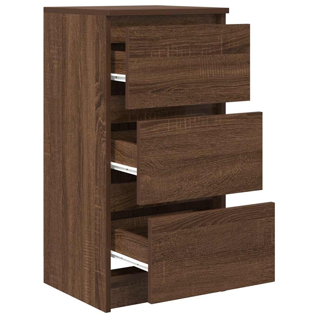 VidaXL Dressoir 37,5x35x76 cm bewerkt hout bruin eikenkleurig