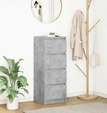 VidaXL Dressoir 37,5x35x99 cm spaanplaat betongrijs