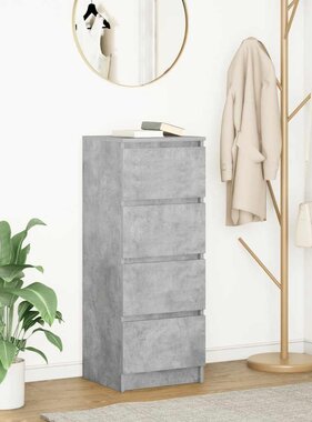 VidaXL Dressoir 37,5x35x99 cm spaanplaat betongrijs