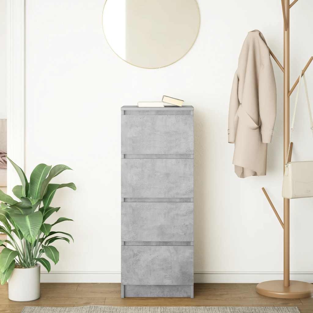 VidaXL Dressoir 37,5x35x99 cm spaanplaat betongrijs