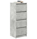 VidaXL Dressoir 37,5x35x99 cm spaanplaat betongrijs