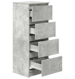 VidaXL Dressoir 37,5x35x99 cm spaanplaat betongrijs