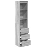 VidaXL Hoge kast 37,5x35x180 cm spaanplaat grijs sonoma