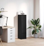 VidaXL Highboard 29,5x34x119,5 cm spaanplaat zwart eikenkleurig