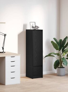 VidaXL Highboard 29,5x34x119,5 cm spaanplaat zwart eikenkleurig