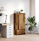 VidaXL Kast met lade 55,5x34x119,5 cm spaanplaat hout oud hout