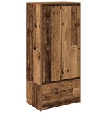 VidaXL Kast met lade 55,5x34x119,5 cm spaanplaat hout oud hout