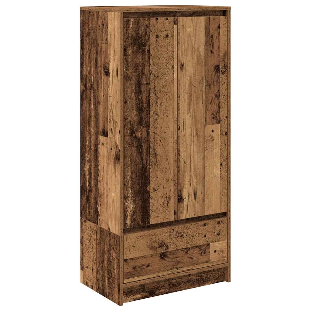 VidaXL Kast met lade 55,5x34x119,5 cm spaanplaat hout oud hout