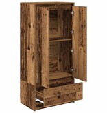 VidaXL Kast met lade 55,5x34x119,5 cm spaanplaat hout oud hout