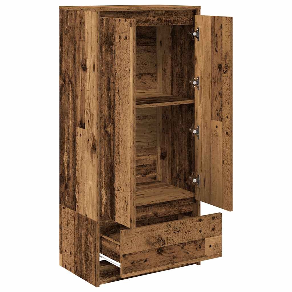 VidaXL Kast met lade 55,5x34x119,5 cm spaanplaat hout oud hout