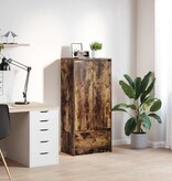 VidaXL Kast met lade 55,5x34x119,5 cm spaanplaat gerookt eikenkleurig
