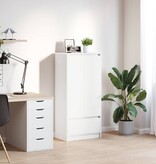 VidaXL Kast met lade 55,5x34x119,5 cm spaanplaat wit