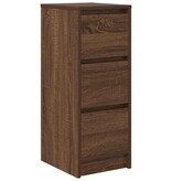 VidaXL Dressoir 29,5x34x76 cm bewerkt hout bruin eikenkleurig
