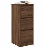 VidaXL Dressoir 29,5x34x76 cm bewerkt hout bruin eikenkleurig