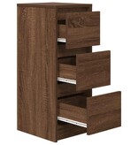 VidaXL Dressoir 29,5x34x76 cm bewerkt hout bruin eikenkleurig