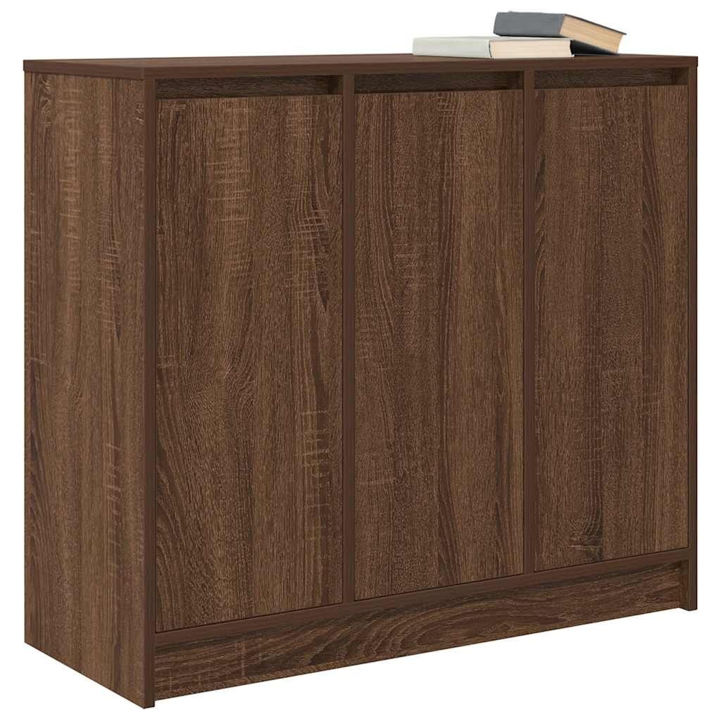 VidaXL Dressoir 85x34x76 cm bewerkt hout bruin eikenkleurig