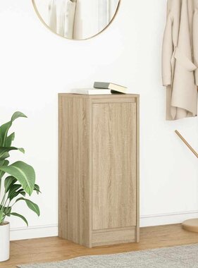 VidaXL Dressoir 29,5x34x76 cm bewerkt hout sonoma eikenkleurig