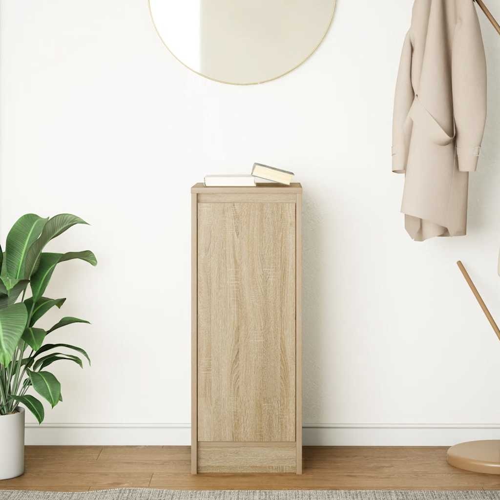 VidaXL Dressoir 29,5x34x76 cm bewerkt hout sonoma eikenkleurig