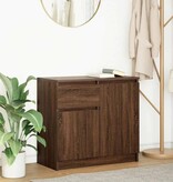 VidaXL Dressoir met lade 71x35x65 cm spaanplaat bruin eikenkleurig