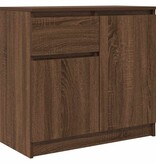 VidaXL Dressoir met lade 71x35x65 cm spaanplaat bruin eikenkleurig